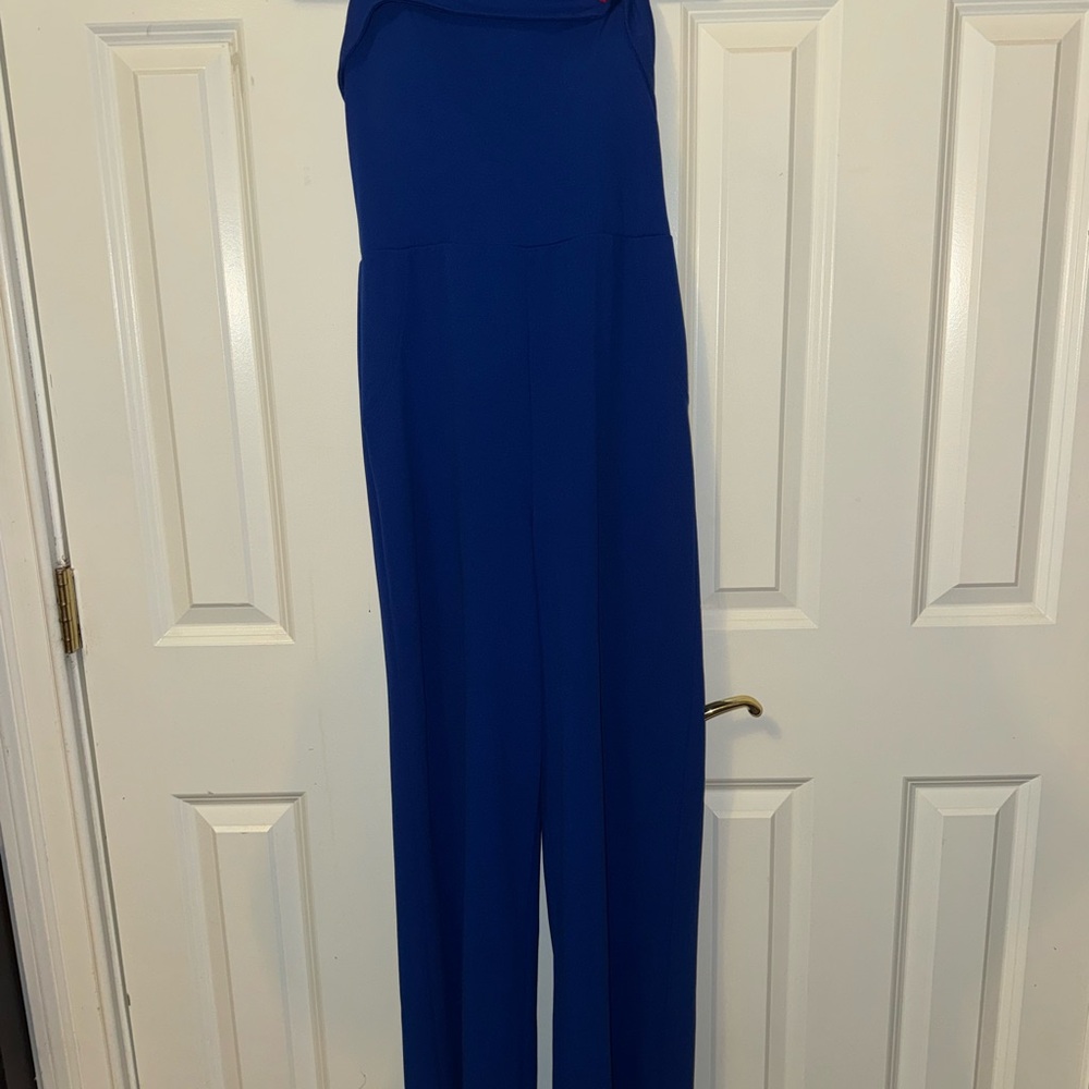 Strapless Blue Jumpsuit